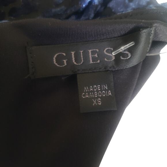 GUESS Blue Leopard Print Bodycon Woman's Dress Sz XS - Picture 7 of 9